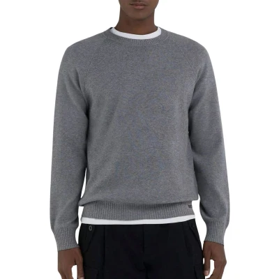Afbeelding van Replay heren Fijngebreide pullover met gemêleerd dessin in de kleur Grijsmele, maat: M