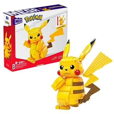 Afbeelding van ​MEGA Pokémon Jumbo Pikachu, bouwset, ruim 30 cm groot, beweegbaar, 825 bouwstenen en onderdelen, voor jongens meisjes vanaf 6 jaar​, FVK81