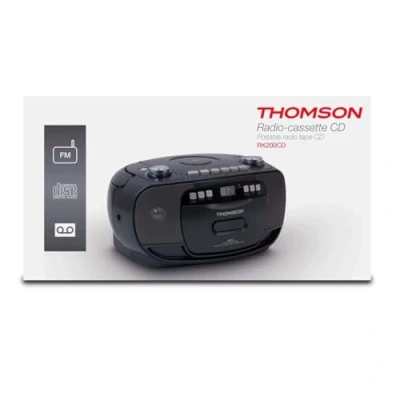Afbeelding van Thomson RK200CD FM radio en CD Speler met Cassettedeck Recorder Zwart