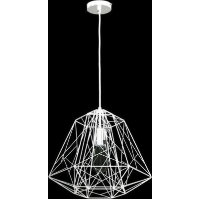 Afbeelding van Industriële Metalen Draadlamp Kooi Hanglamp Wit