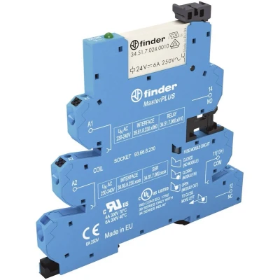 Afbeelding van Finder 39.61.8.230.0060 Koppelrelais 230 V/AC 6 A 1x wisselcontact 1 stuk(s)