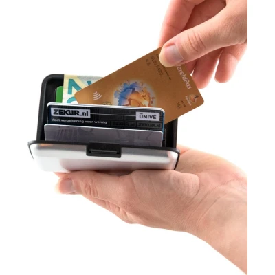 Afbeelding van RFID Anti Skim Aluminium Creditcardhouder Kaarthouder Card Protector Pasjeshouder Zilver
