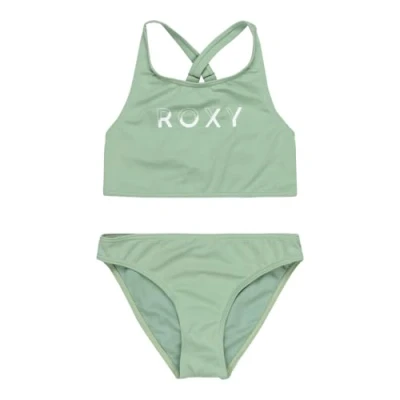 Afbeelding van Roxy Solid Active CROP Bikini voor kinderen, Maat: 140, Basil