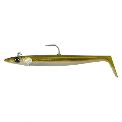 Afbeelding van Savage Gear Sandeel V2 Sinking Khaki 14cm (33g) (2+1) Shad