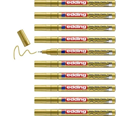 Afbeelding van edding 780 glanslakmarker goud 10ST 0,8 mm / 4 9 053