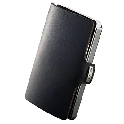 Afbeelding van I CLIP Original Credit Card Case met Geldclip Gladde Leren Slimme Portemonnee Premium Kaartetui Soft Touch Black