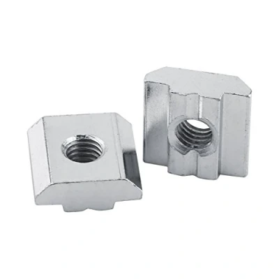 Afbeelding van 50 stuks T moeren schuifmoeren, Europese norm, oppervlak vernikkelen van koolstofstaal voor aluminium profiel (EU30 M5)