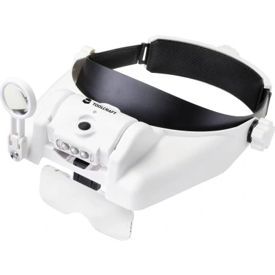Afbeelding van TOOLCRAFT TO 7440588 LED hoofdlamp Met verlichting Vergrotingsfactor: 3.5 x, 2.5 2.0 1.5 1.0 x Lensgrootte