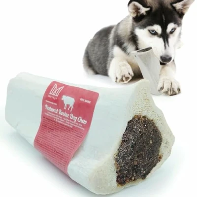 Afbeelding van Mersjo Natuurlijk runderbot voor honden, rijk aan eiwitten, 100% natuurlijke ingrediënten