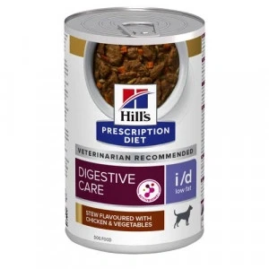 Afbeelding van Hill&quot;;s Prescription Diet I/D Low Fat Digestive Care stoofpotje voor hond met kipsmaak &amp; groenten blik 1 tray (12 x 354 g)