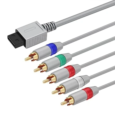 Afbeelding van TNP Wii/Wii U componentkabel 5 RCA Video &amp; Stereo Audio AV kabel Draad Compatibel met Nintendo Wii naar HDTV EDTV High Definition [Nintendo Wii] U]