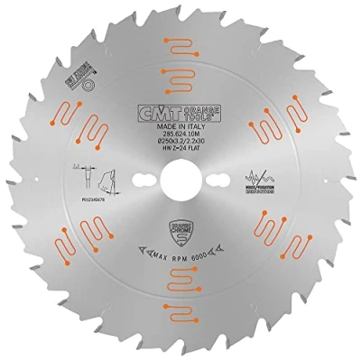 Afbeelding van CMT ORANGE TOOLS 285.624.10M Cirkelzaagblad Chrome HW 250x3.2/2.2x30 Z24 FLAT