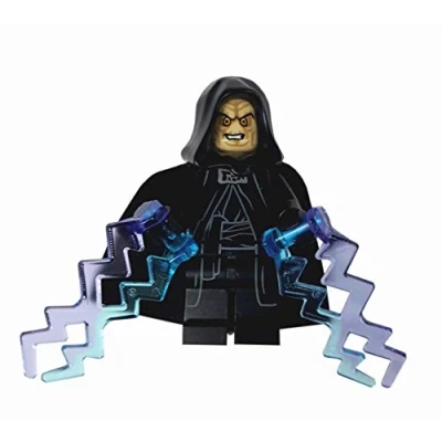 Afbeelding van LEGO Star Wars Minifiguur Imperator Palpatine (Emperor Palpatine) met twee machtflitsen.