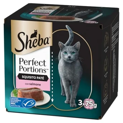 Afbeelding van Sheba Perfect Portions Paté met zalm, 3 x 2 37,5 g