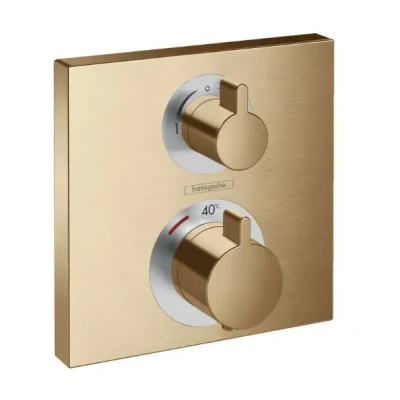 Afbeelding van Hansgrohe ecostat square afbouwdeel voor inbouw thermostaat met stop en omstelkraan brushed bronze 15714140