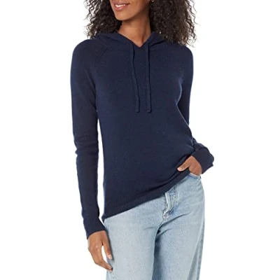 Afbeelding van Amazon Essentials Dames Soft Touch Hooded Pullover Sweater, Navy, X Small