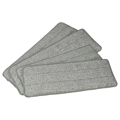 Afbeelding van vhbw 4 x reinigingskop compatibel met Clean Maxx 09996 mop, vloerwisser polyester, grijs/wit