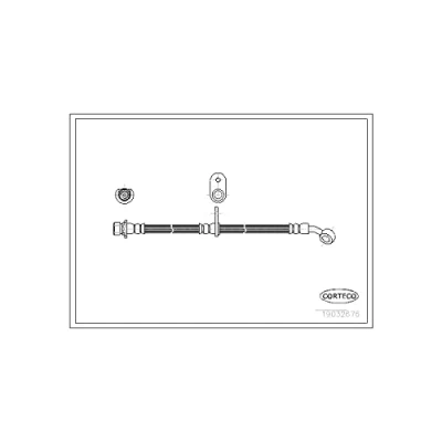 Afbeelding van CORTECO 19032676 Remslang Achteras links 492mm HONDA: Prelude IV (BB) 2.0 i 16V, 2.3 2.2 16V Vtec 1992 1996