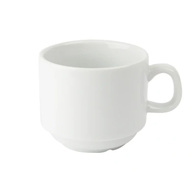 Afbeelding van Olympia Whiteware stapelbare theekopjes 200ml (12 stuks)