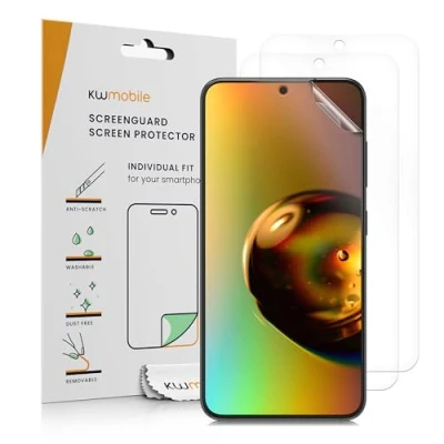 Afbeelding van kwmobile 3x screenprotectors compatibel met Samsung Galaxy S24 FE screenprotector Beschermfolie voor smartphones Transparant