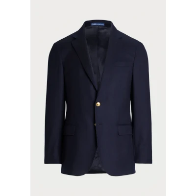 Afbeelding van Ralph Lauren heren Custom fit colbert van wol met klepzakken in de kleur Blauw, maat: 44 Regular