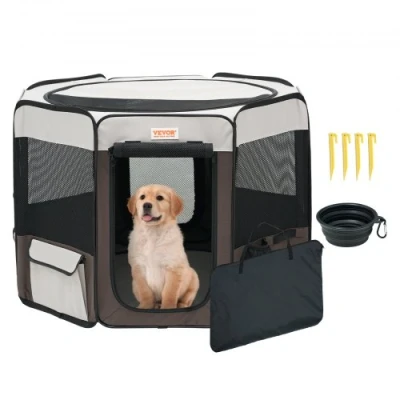 Afbeelding van VEVOR Puppy box Opvouwbaar 914 x 914x 584 mm Run Dierenbox 13 5 cm Opvouwbare kom Hondenbox 600D Oxford Stof Buitenren voor kleine en middelgrote huisdieren