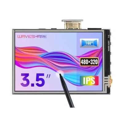 Afbeelding van Waveshare 3.5 inch Resistive Touch Screen LCD Controlled High Resolution HDMI Interface Display Panel for Raspberry Pi 2B 3B 3B+ Zero W Support Raspbian Ubuntu System