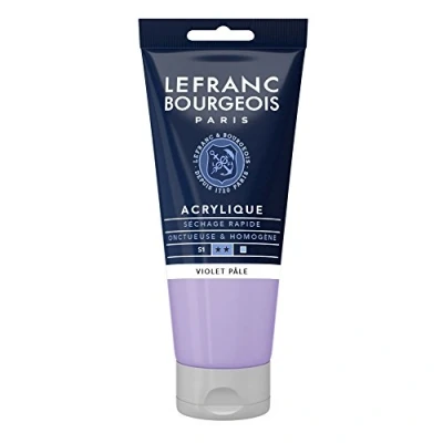 Afbeelding van Lefranc Bourgeois 300468 fijne acrylverf, hoog gepigmenteerd, goede dekking, romige homogene textuur 80ml tube, Violet Pale