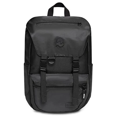 Afbeelding van Invicta Rugzak JOLLY X, zwart pc tas 15,6 inch reizen &amp; vrije tijd 27 l voor heren en dames stof 100% gerecycled, Zwart, Eén maat, casual