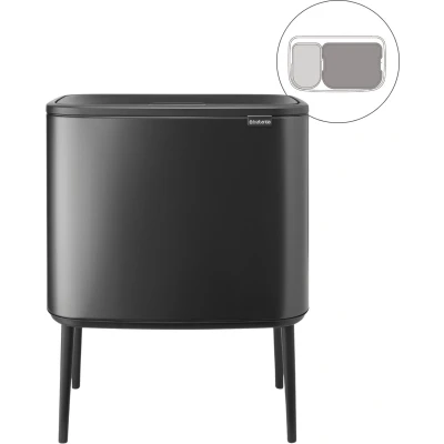 Afbeelding van Brabantia Bo Touch Bin Afvalemmer 11 + 23 Liter Confident Grey