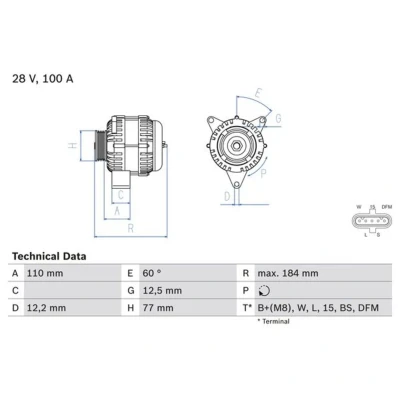 Afbeelding van Bosch Alternator/Dynamo 0 986 042 390
