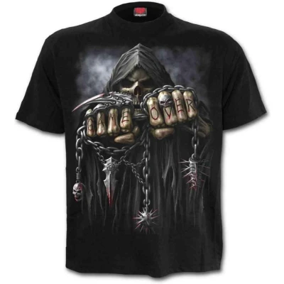 Afbeelding van Spiral Heren Tshirt L GAME OVER Zwart
