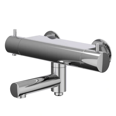 Afbeelding van IVY Bond opbouw badthermostaatkraan draaibare uitloop cooltouch Chroom Tijdloze uitstraling