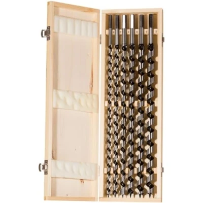 Afbeelding van fischer slangenboren D WL set 460 (lengte), 10 20 mm, houtboor met zeskant aansluiting voor boormachine, verschillende maten, gereedschap van diepe gaten in zacht &amp; hard hout, 6 stuks
