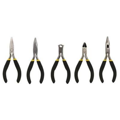 Afbeelding van Tangenset Toolland 5 stuks (Telefoontang, Puntbektang, Platbektang, Zijkniptang, Kopkniptang)