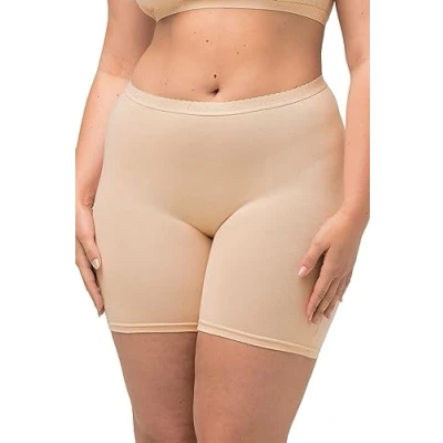 Afbeelding van Ulla Popken Dames Panty, korte broek, elastische tailleband shapewear onderbroek, parelwit, 66/68, wit (parel), 66 68