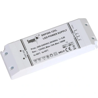 Afbeelding van Dehner Elektronik LED 12V200W MM EU transformator, driver Constante spanning 200 W 15 A 12 V/DC Geschikt voor meubels 1 stuk(s)