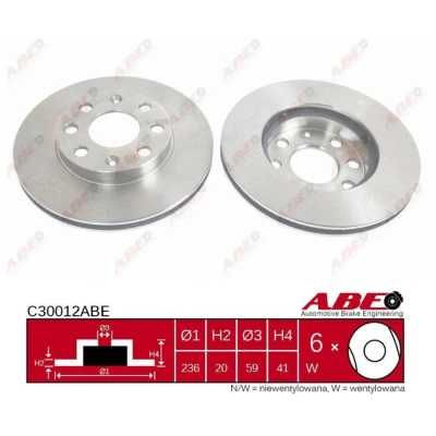 Afbeelding van ABE Remschijven C30012ABE