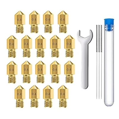 Afbeelding van MMOBIEL 20x E3D Extruder Printer Nozzles 0,4 mm messing V5 V6 3D voor 1,75 filament