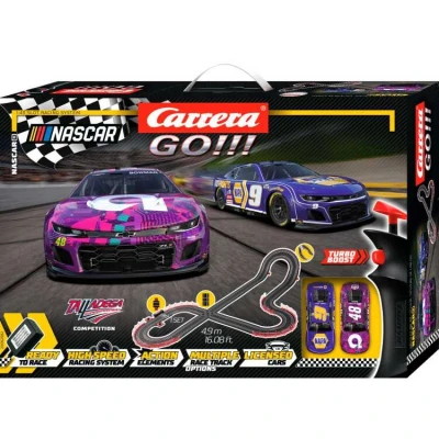 Afbeelding van Carrera GO... Nascar 4.9 Racebaanset, racebaan met gelicentieerde Slotcars, tot 2 spelers, voor kinderen vanaf 6 jaar en volwassenen