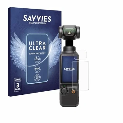 Afbeelding van Savvies (6 Stuks) Schermbeschermer voor DJI Osmo Pocket 3 (Display + Lens) Screen Protector Ultra Transparant