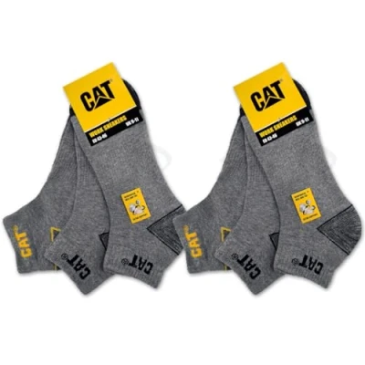 Afbeelding van CAT Caterpillar Work Sneakers werksneakers, werksokken, sokken, 6 paar, in maat 39 50, paar grijs melange, 42 EU