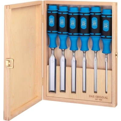 Afbeelding van Kirschen 1108000 Set steekbeitels, 1008 in houten doos, 6 delig
