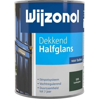 Afbeelding van Wijzonol lak dekkend lauriergroen halfglans 9305 750 m