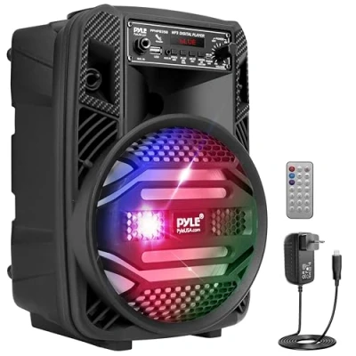 Afbeelding van Portable Bluetooth PA Speaker System 300W Rechargeable Outdoor w/ 8 Subwoofer 1 Tweeter, Microphone In, Party Lights, MP3/USB, Radio, Remote