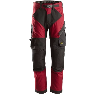 Afbeelding van Snickers FlexiWork Werkbroek+ Rood Zwart 192