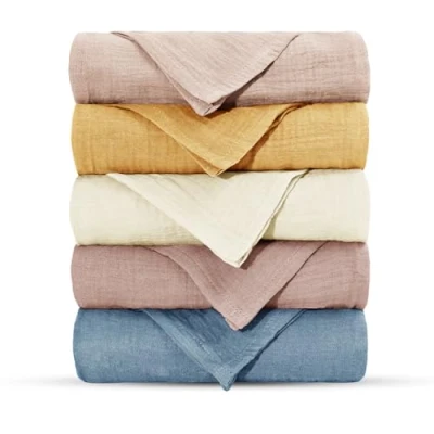 Afbeelding van Foydream Washandjes voor baby&#039;s, 5 stuks, 22 x 23 cm, klein, zacht, ademend, spuugdoeken, gezichtsdoeken en badhanddoek pasgeborenen