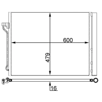 Afbeelding van Condensor, airconditioning MAHLE AC 463 000S