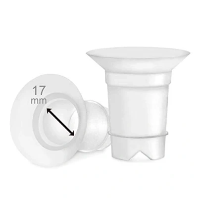 Afbeelding van Maymom Flens sets 17 mm Voor en Medela. 24 Spectra schild/flens. gebruik met Freestyle, Harmony Sonata om de tepelkanaal te reduceren tot mm; 2 stuks.
