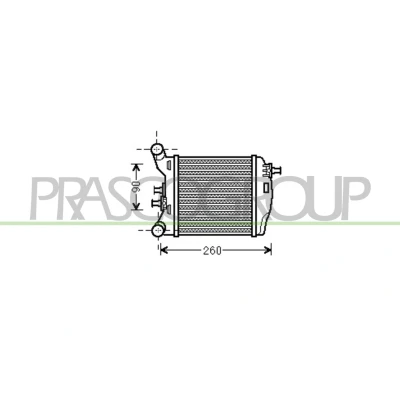 Afbeelding van Intercooler, inlaatluchtkoeler PRASCO FT030N002